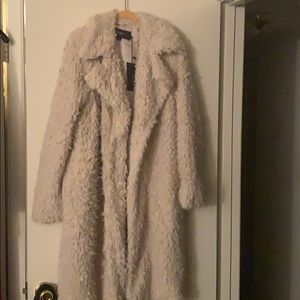 Shaggy faux fur coat